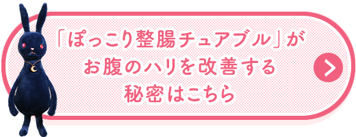 「ぽっこり整腸チュアブル」がお腹のハリを改善する秘密はこちら