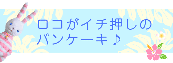 ロコがイチ押しのパンケーキ♪