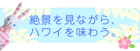 絶景を見ながらハワイを味わう