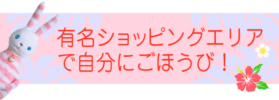 有名ショッピングエリアで自分にごほうび!